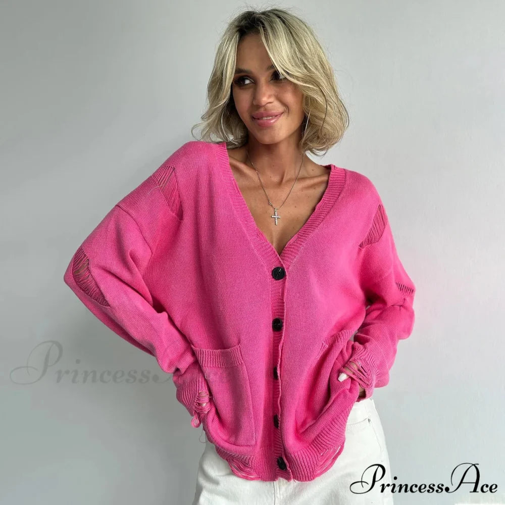 Vintage Large Soft Button Knitted Cardigan