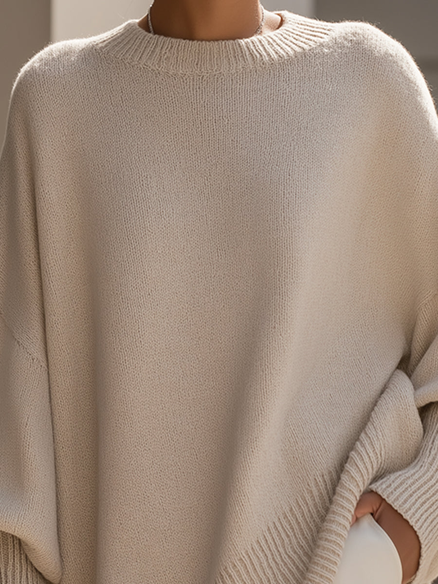 Callowyn | Women's Oversized Cashmere Cape Sweater, Poncho-Style Batwing Sleeve – Elegant Layering