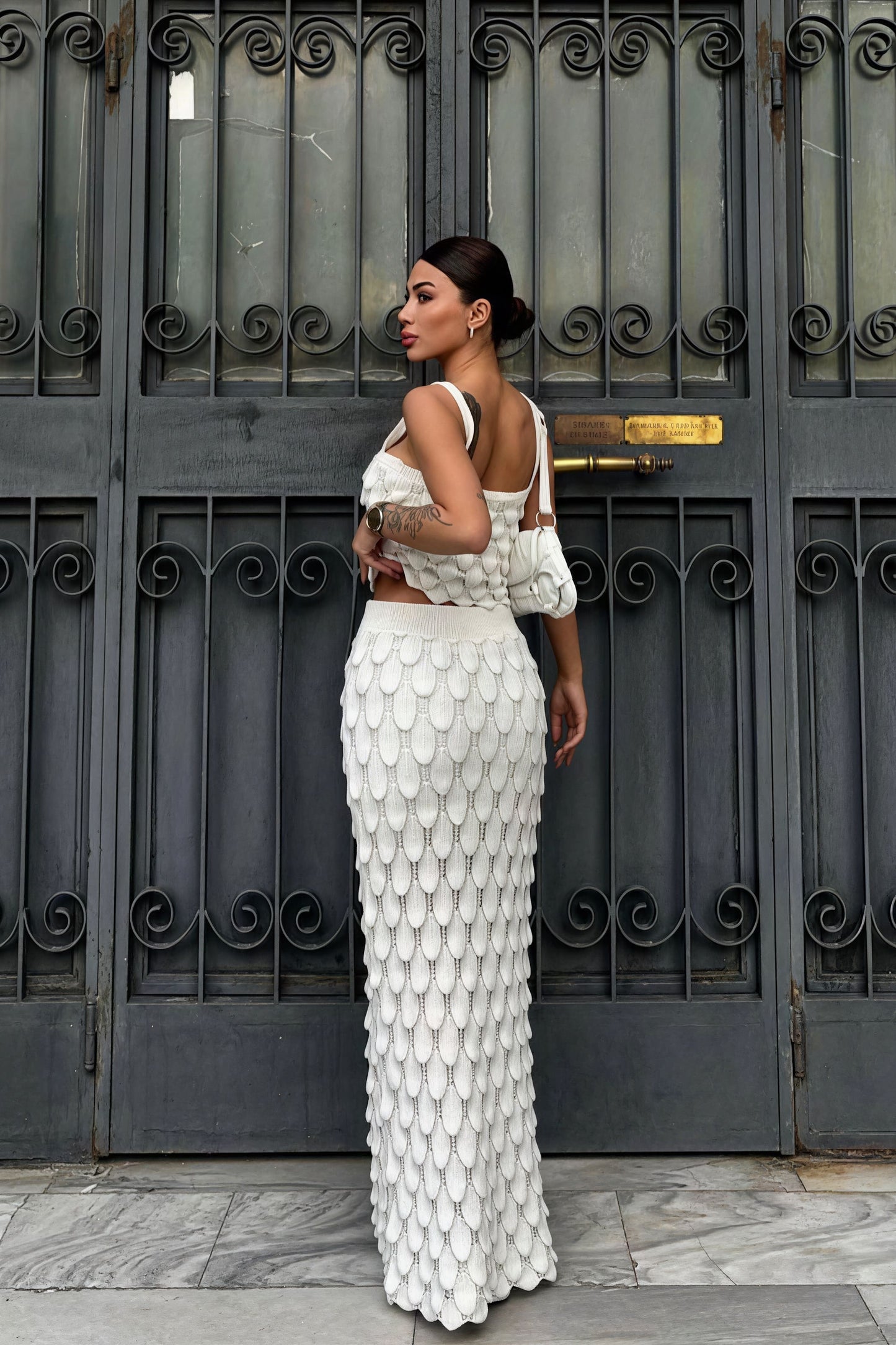 Chic Scale Print Cami Set With Mini Skirt Two Piece Set