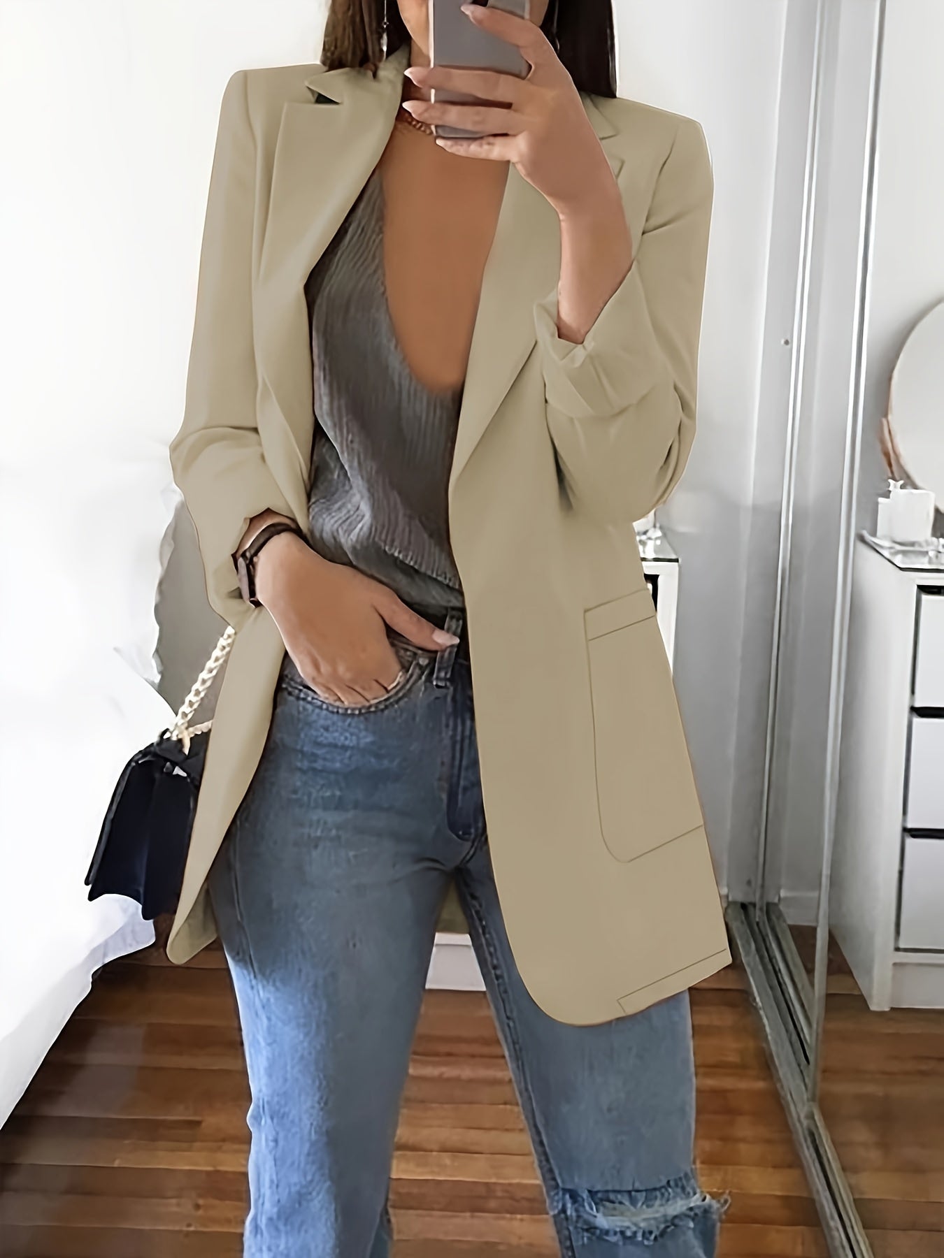 Elegant Tailored Longline Blazer for Business