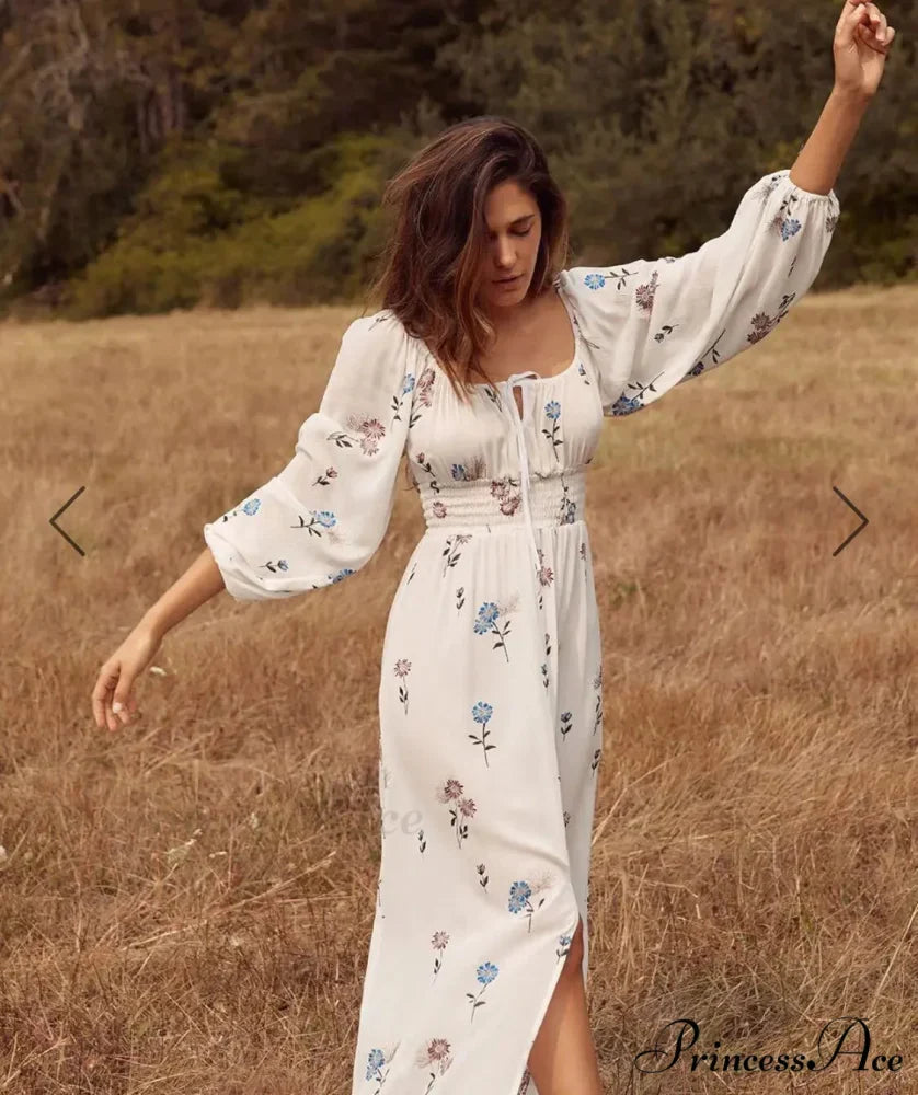 100% Cotton Ivory Maxi Gown