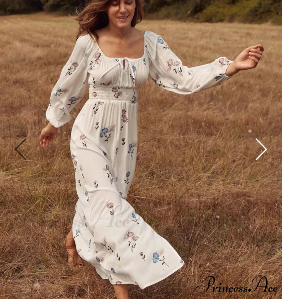 100% Cotton Ivory Maxi Gown