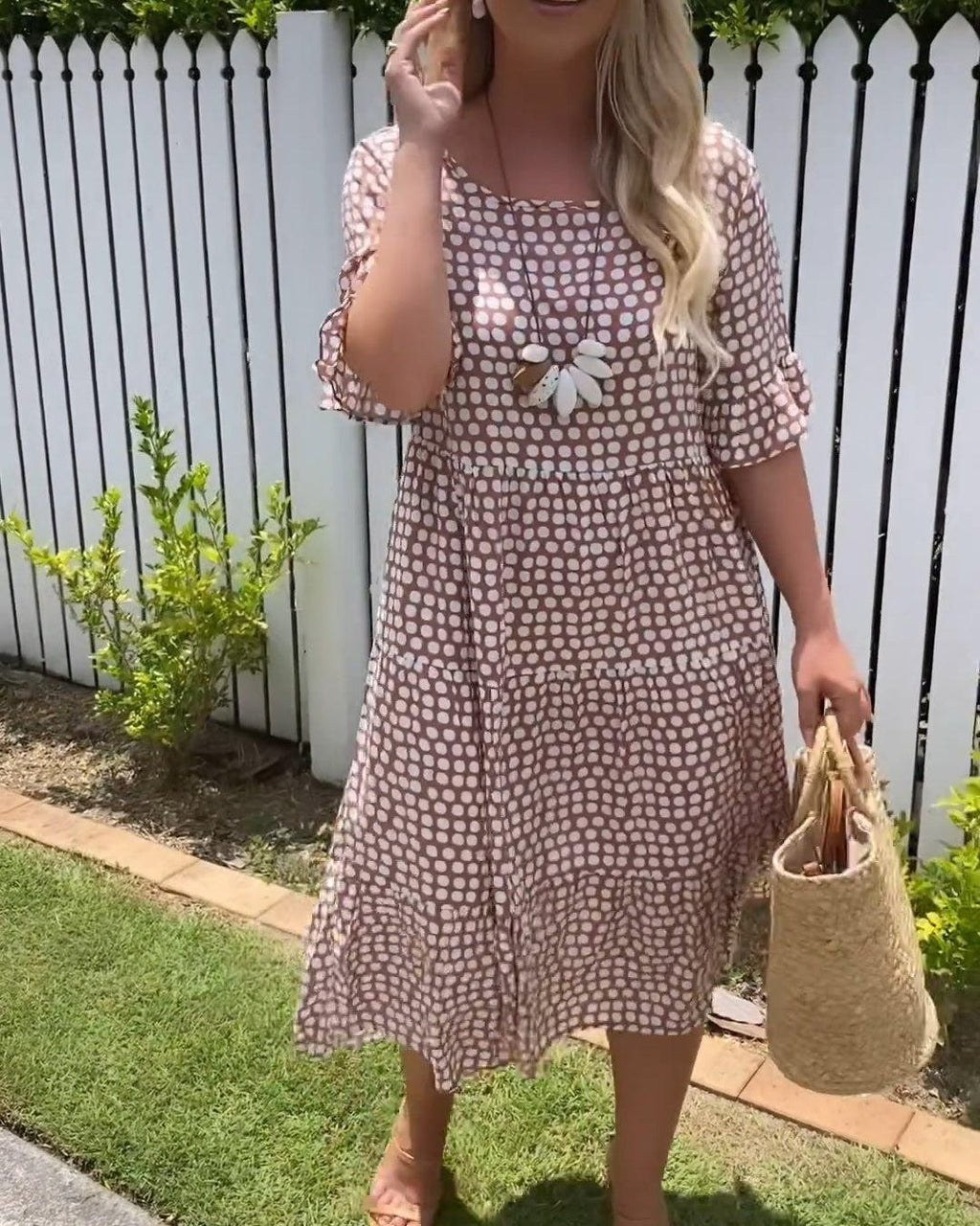 Nicola - Short-Sleeve Midi Dress