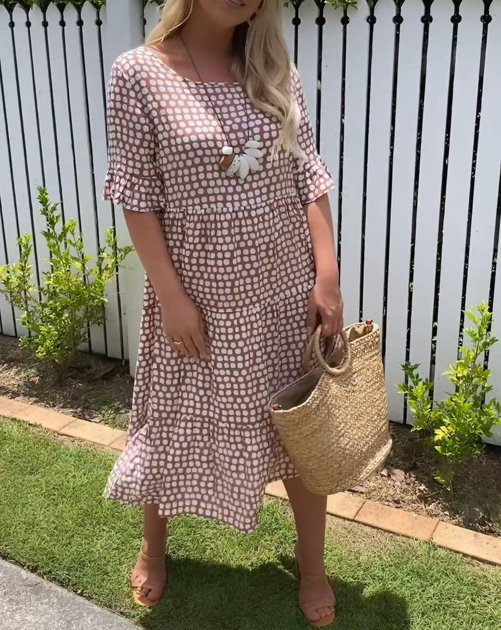 Nicola - Short-Sleeve Midi Dress