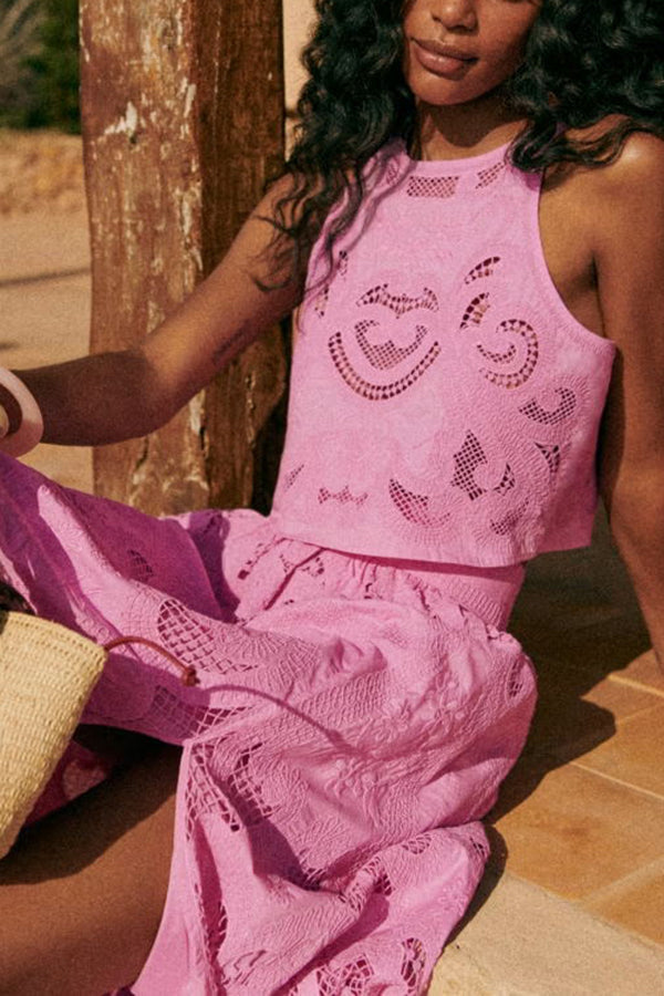 Misha | Pink Lace Set