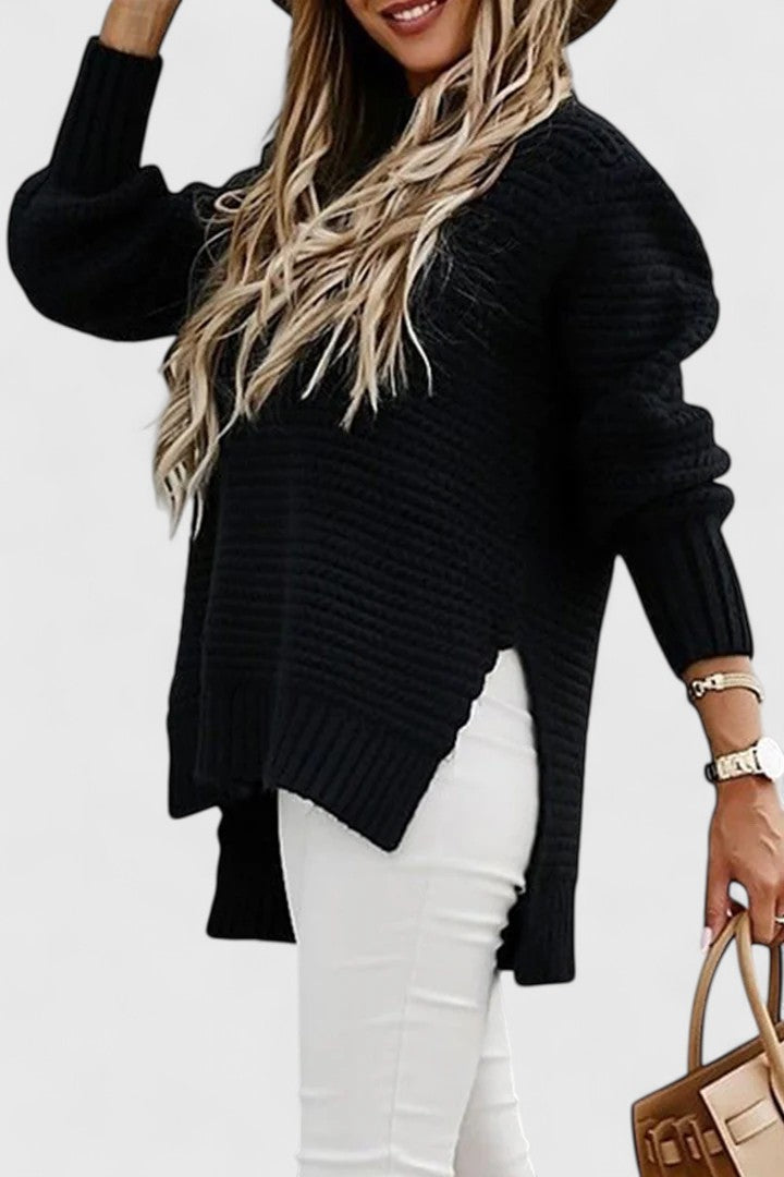 Kalyzziah | Women's Chunky Knit Mock Neck Sweater