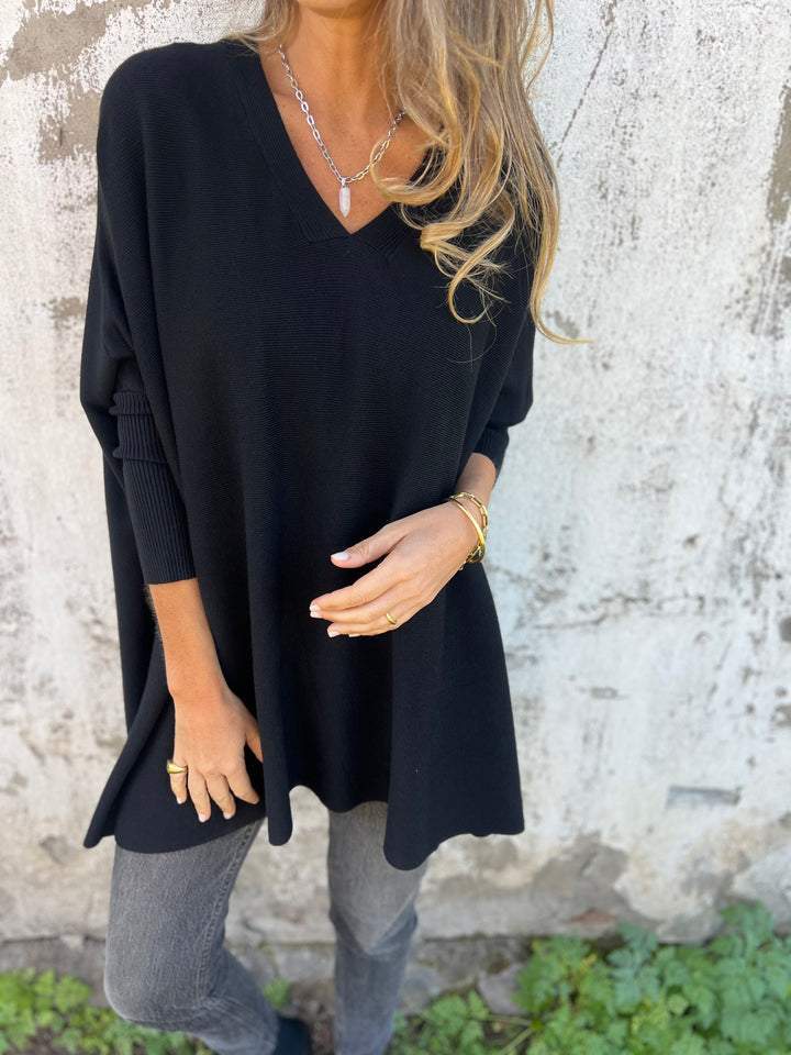 Koa | Women's Oversized V-Neck Tunic Sweater