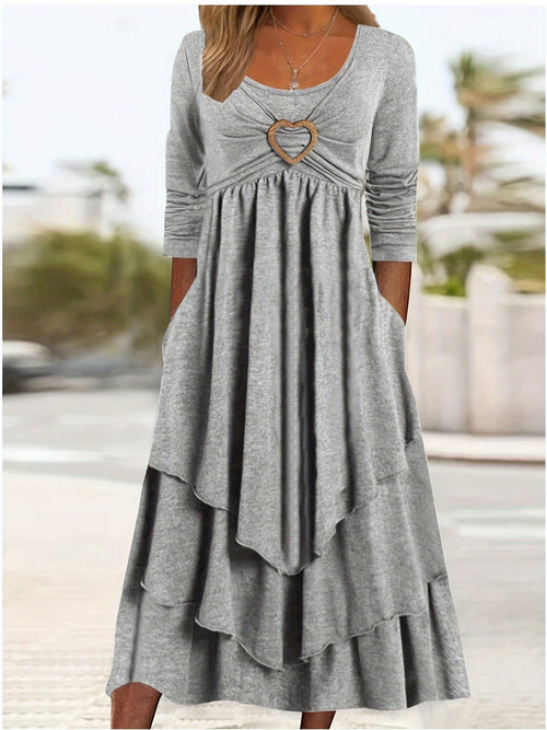 Angie-Elegant Dress With Heart Detail