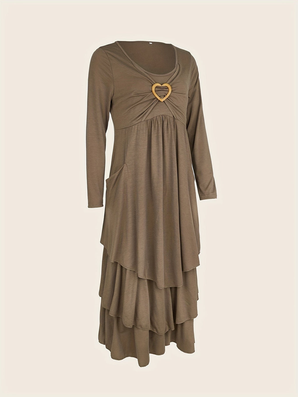 Angie-Elegant Dress With Heart Detail