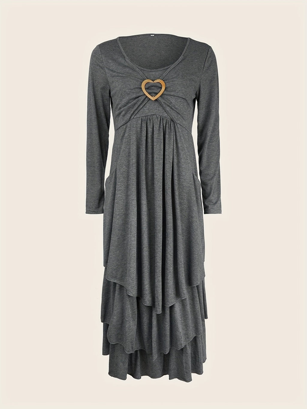 Angie-Elegant Dress With Heart Detail