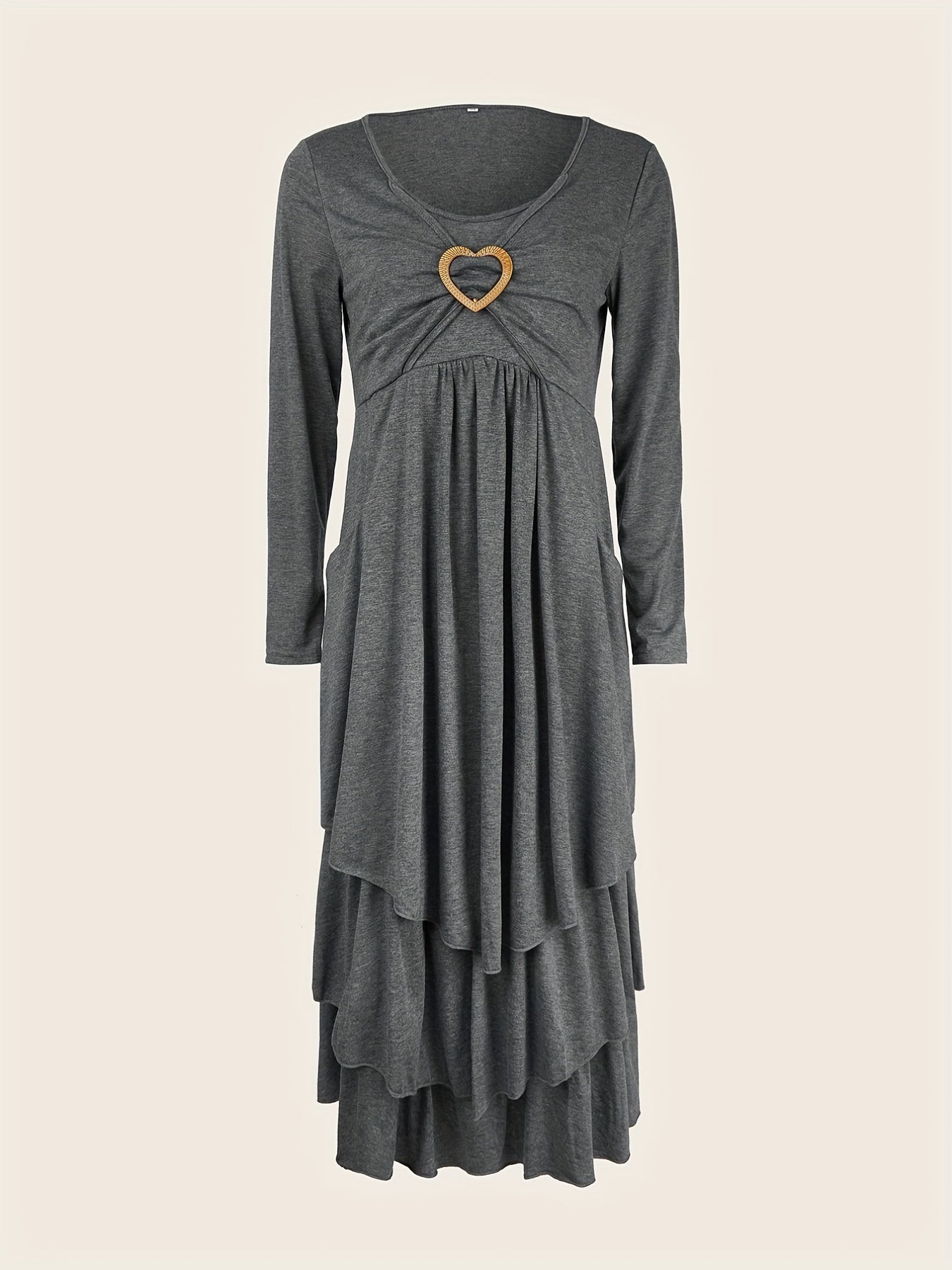 Angie-Elegant Dress With Heart Detail