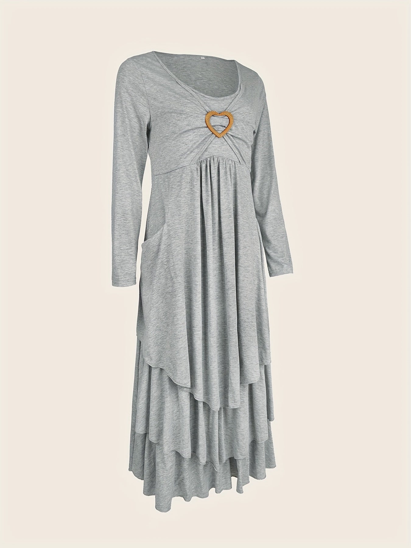 Angie-Elegant Dress With Heart Detail