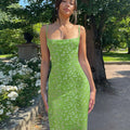 Attractive Backless Flattering Seaside Floral Dress