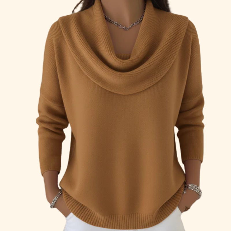 Cercie | Women's Draped Cowl Neck Sweater