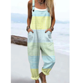 Striped Check Casual Summer Jumpsuit Women