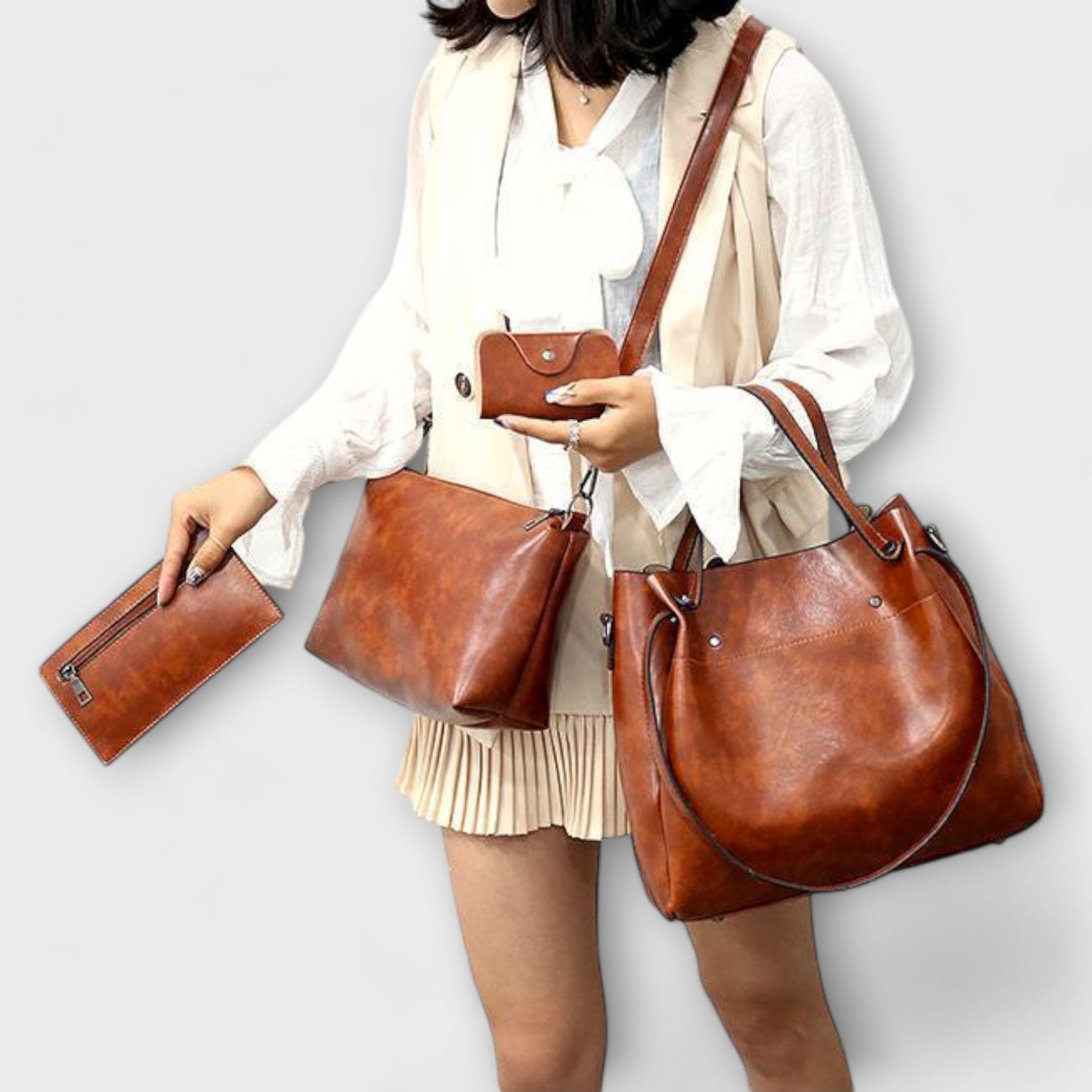 Azura - 4-Piece Vintage Bag Set