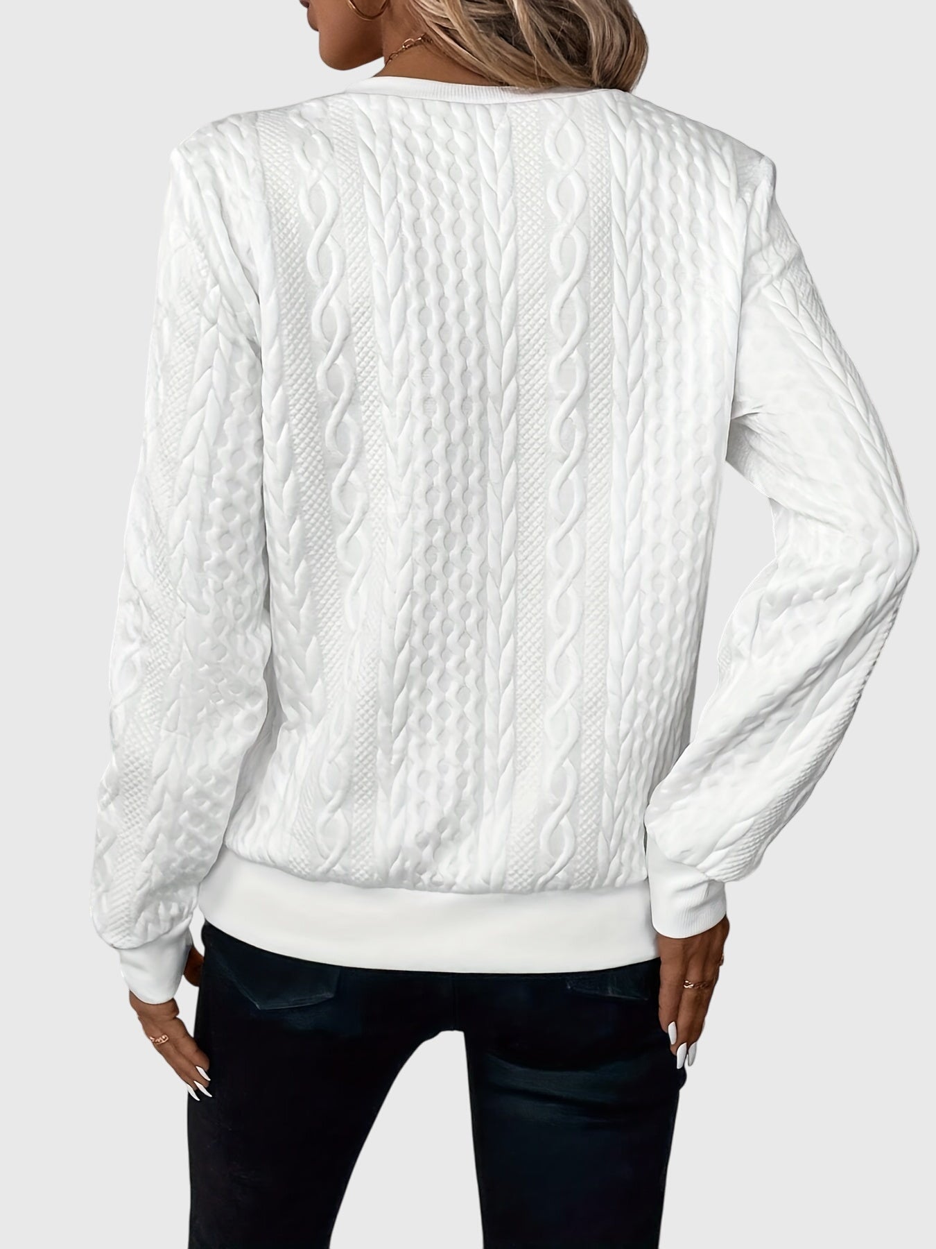 Nora | Women's Cable Knit Quarter-Zip Sweater