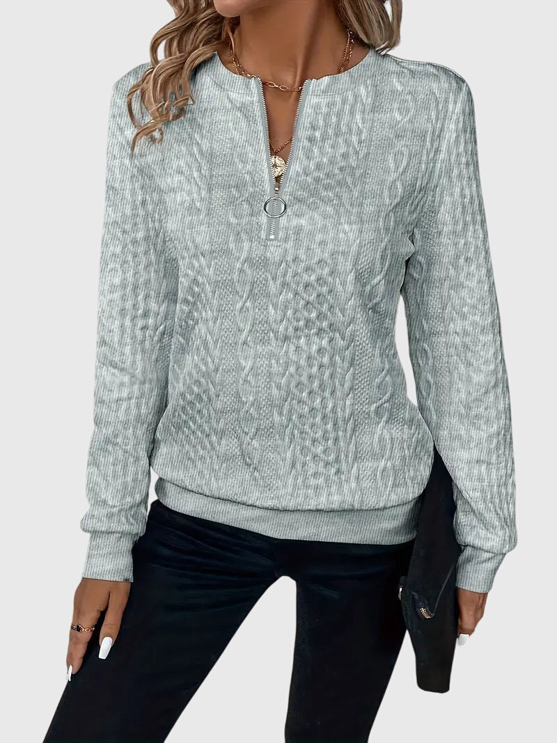 Nora | Women's Cable Knit Quarter-Zip Sweater