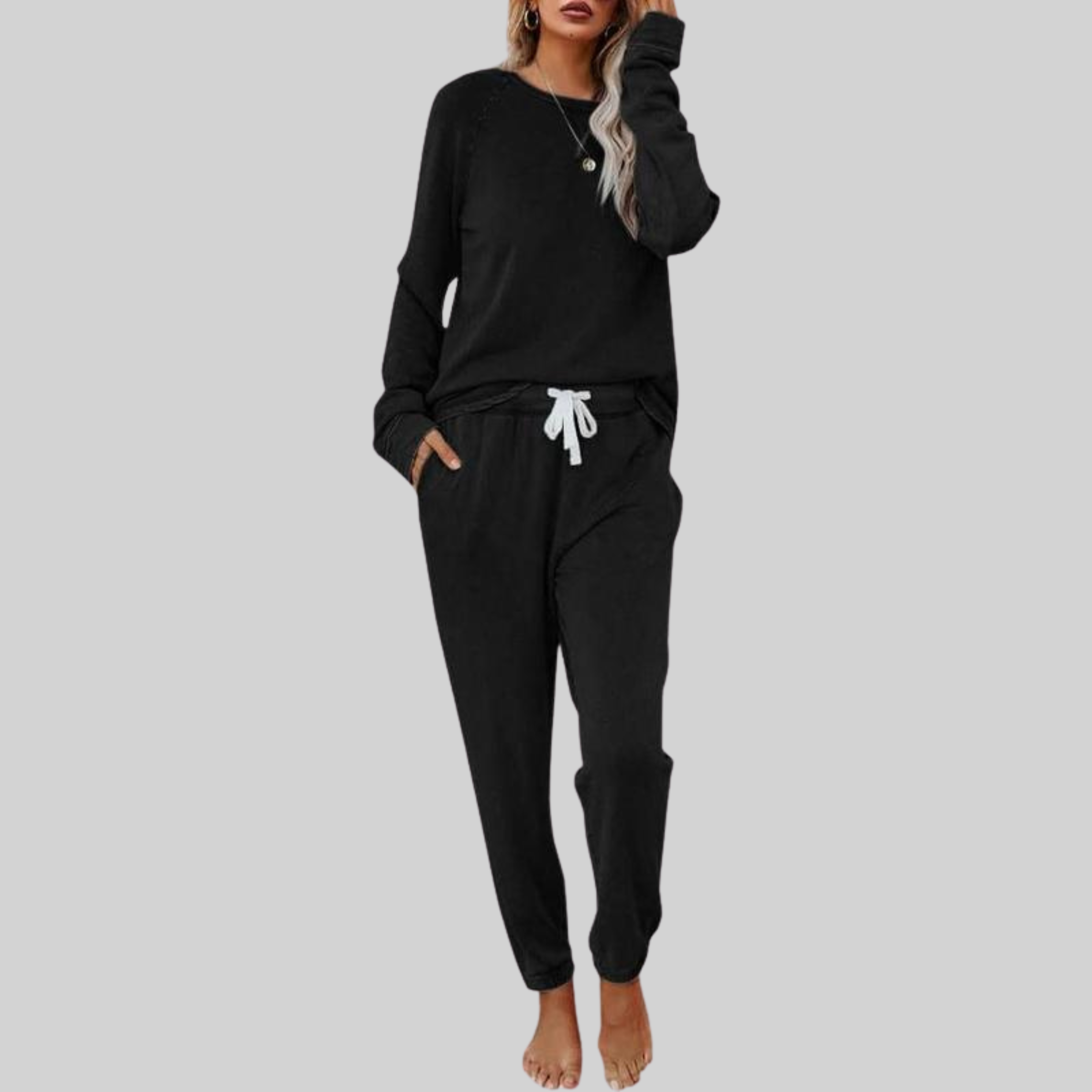 Long Sleeve Jogger Two Piece Set for Casual Style