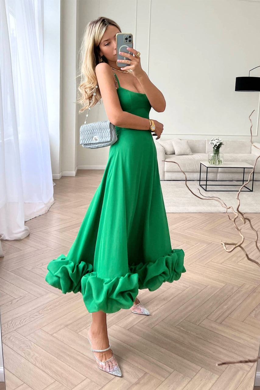 Ruffle Hem Homecoming Dress