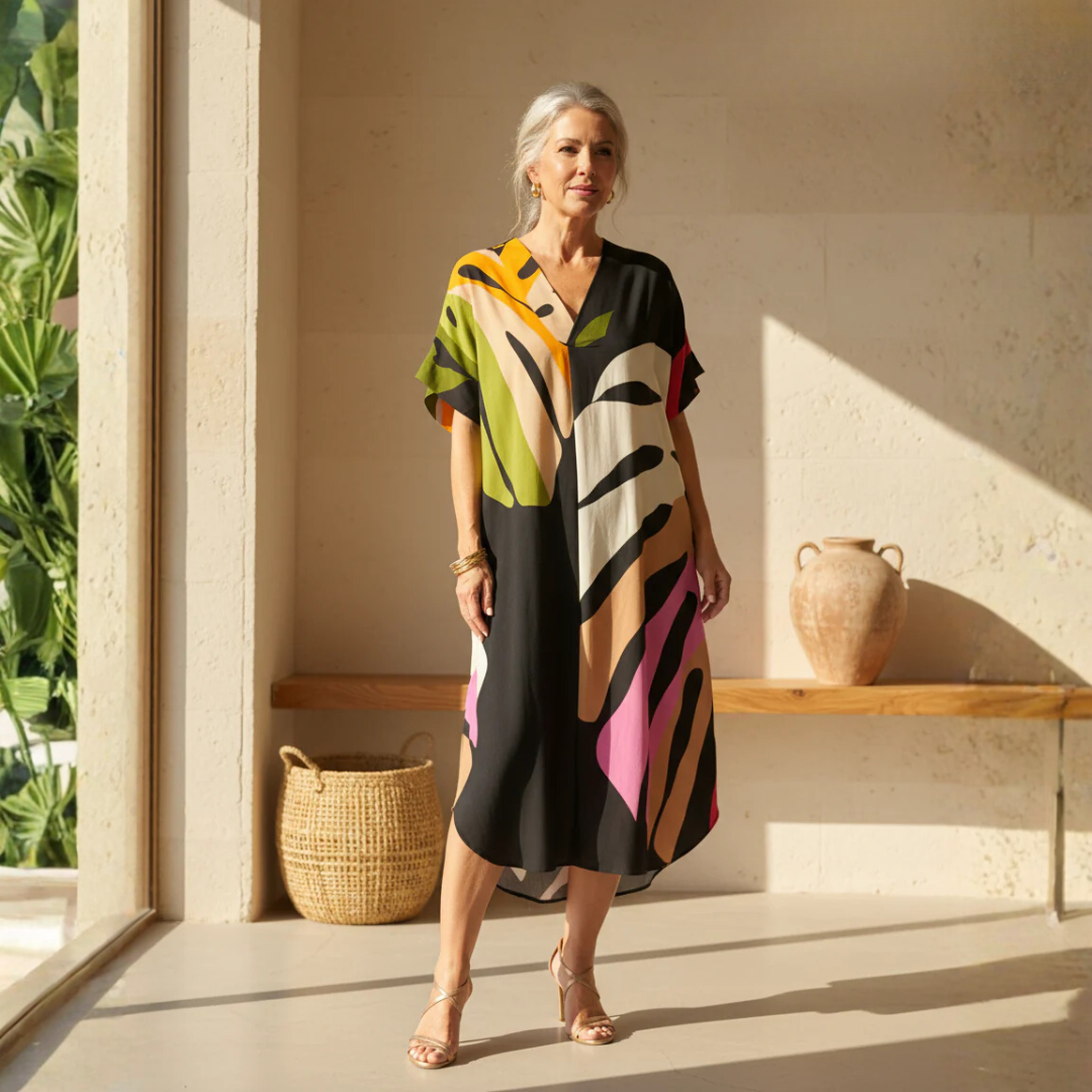 Rianna - Abstract Print Dress