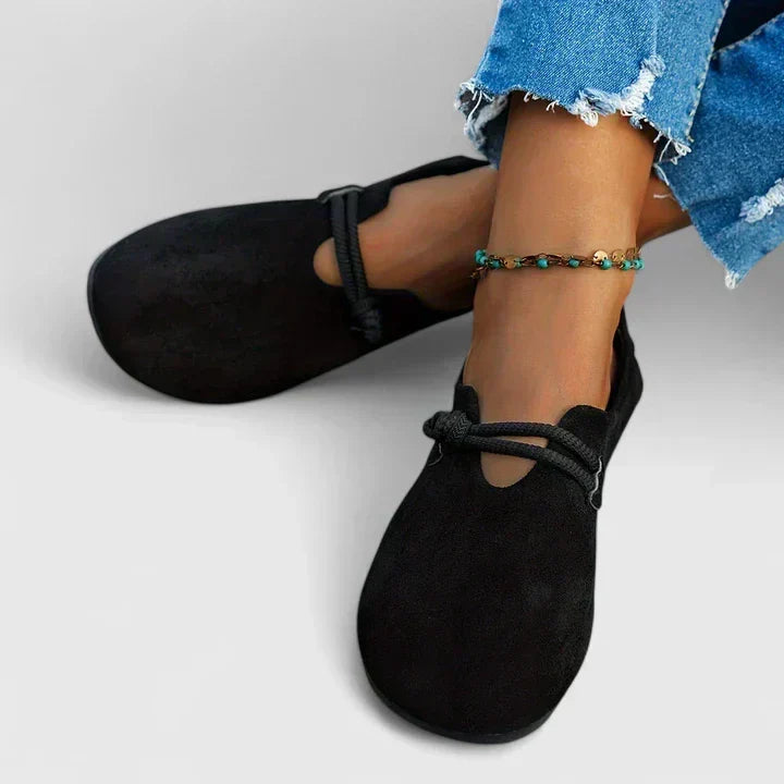 Suede Rope Tie Flat Casual Loafer