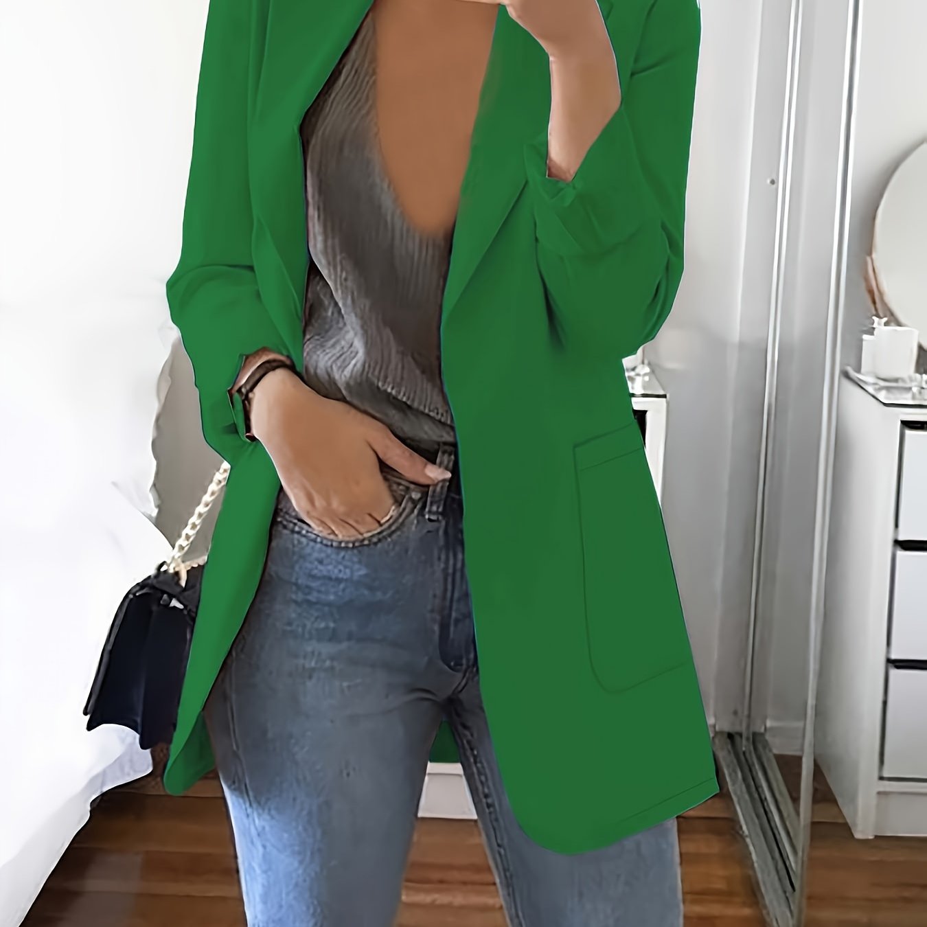 Elegant Tailored Longline Blazer for Business