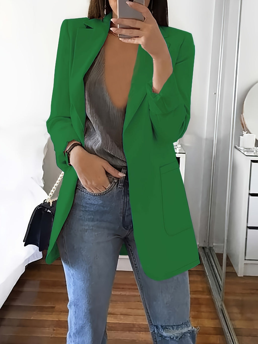 Elegant Tailored Longline Blazer for Business