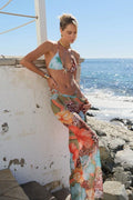 Printed Triangle Cup Quick Dry Three Piece Swim Set
