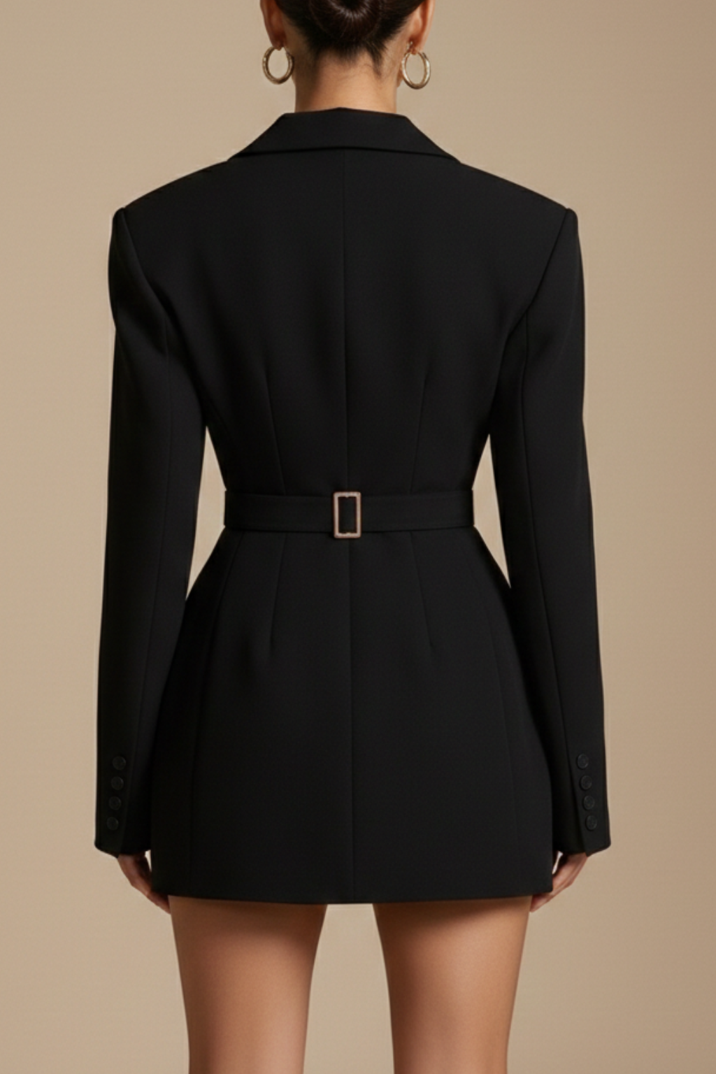 Double Breasted Tailored Blazer Mini Dress - Cocktail Party