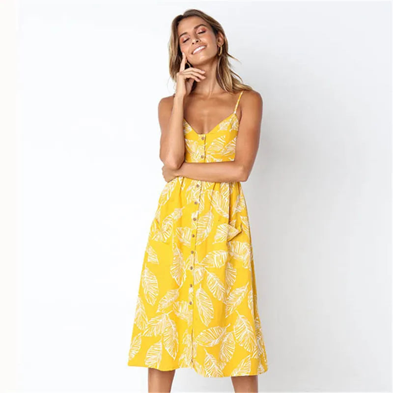Suspend V-neck Sleeveless Floral Holiday Dress