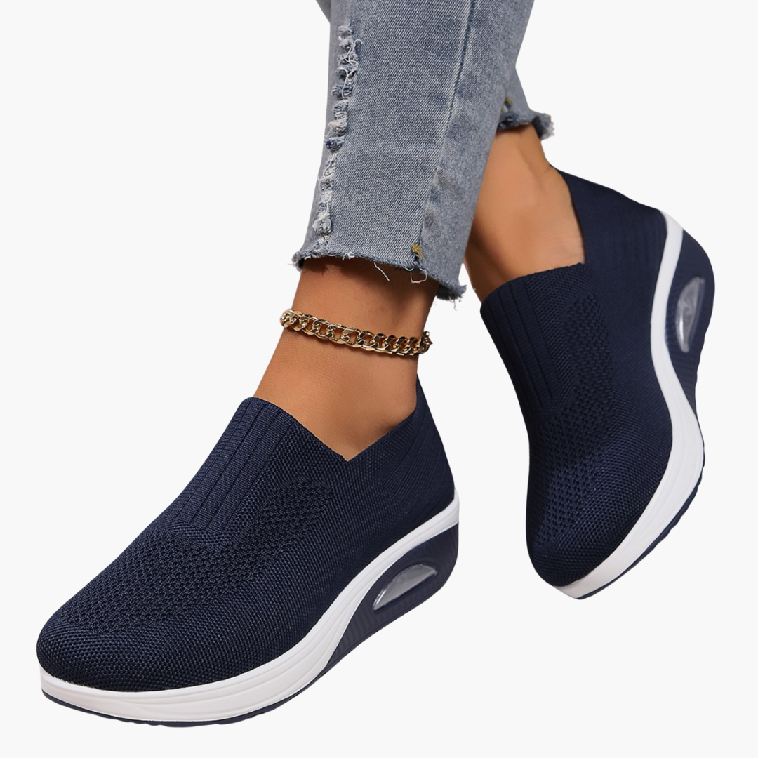 Knit Slip-On Air Cushion Platform Sneaker