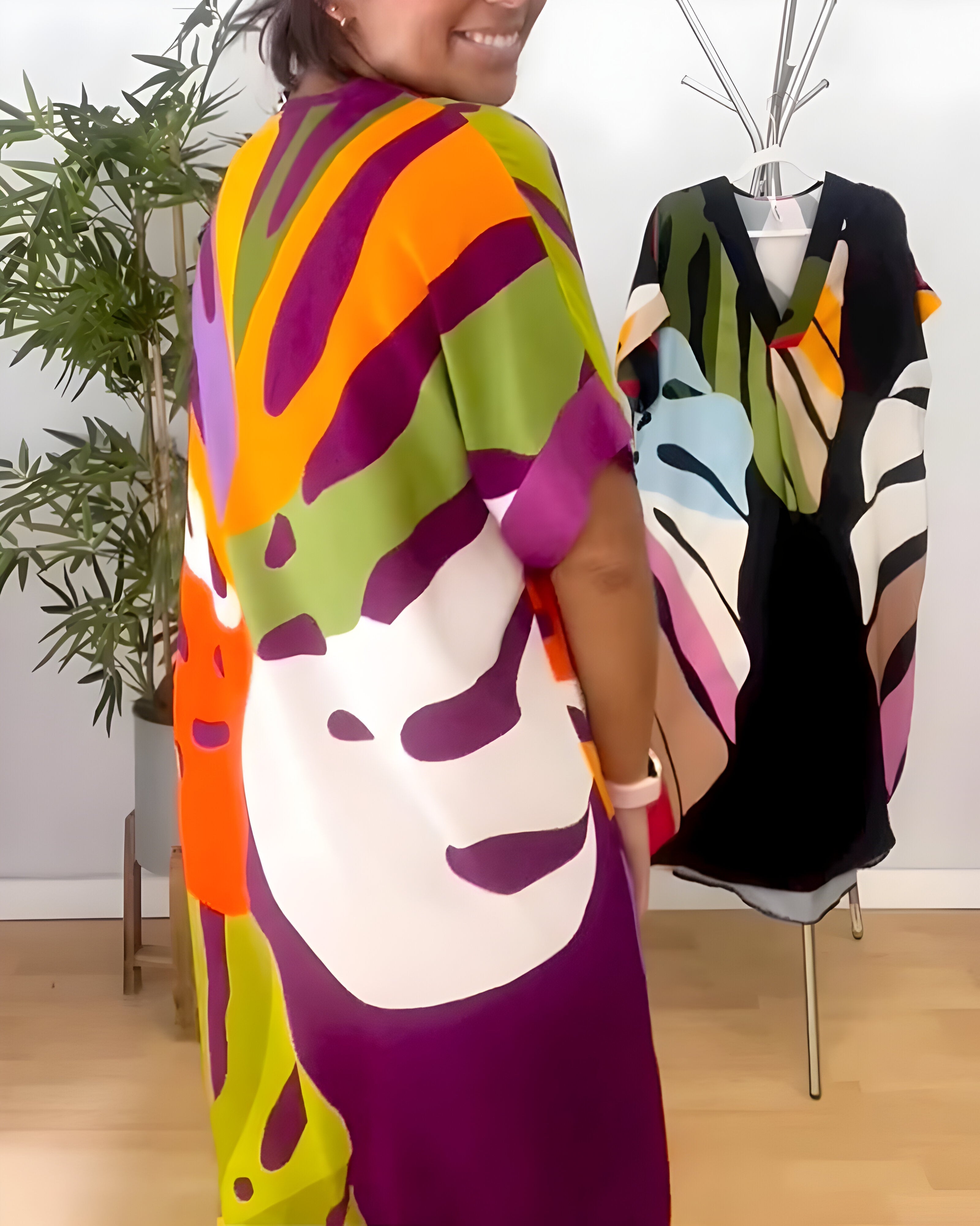 Rianna - Abstract Print Dress