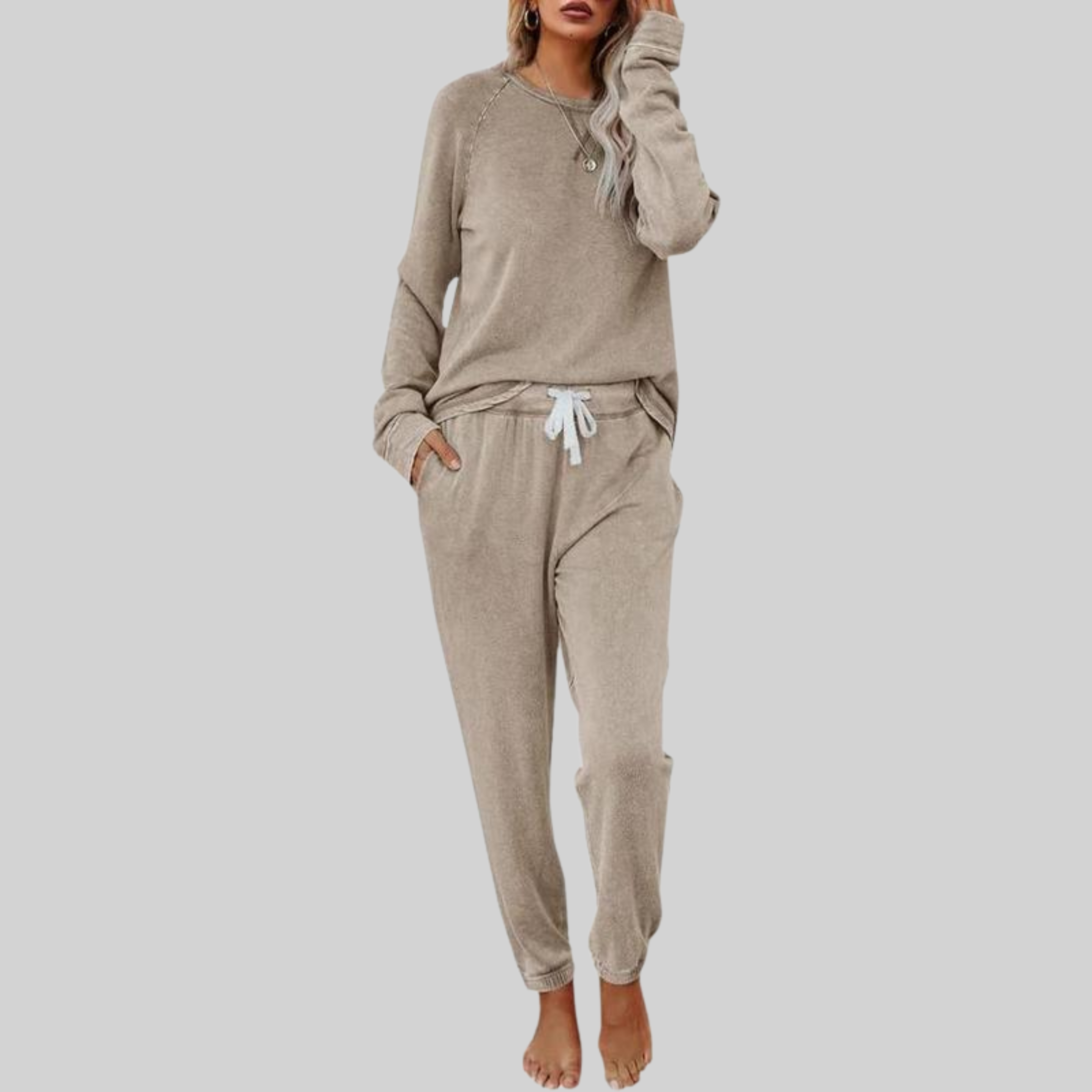 Long Sleeve Jogger Two Piece Set for Casual Style