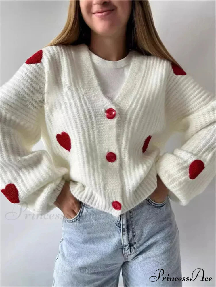 3D Heart Patchwork Valentine’s Day Sweater