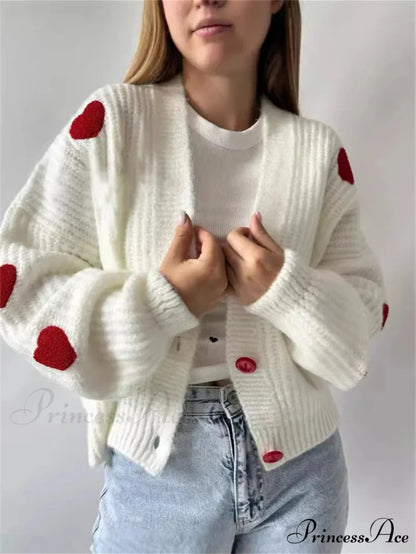3D Heart Patchwork Valentine’s Day Sweater