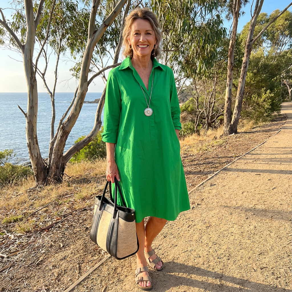 Beah | Elegant Midi Dress With Timeless Charm