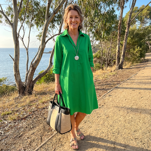 Beah | Elegant Midi Dress With Timeless Charm