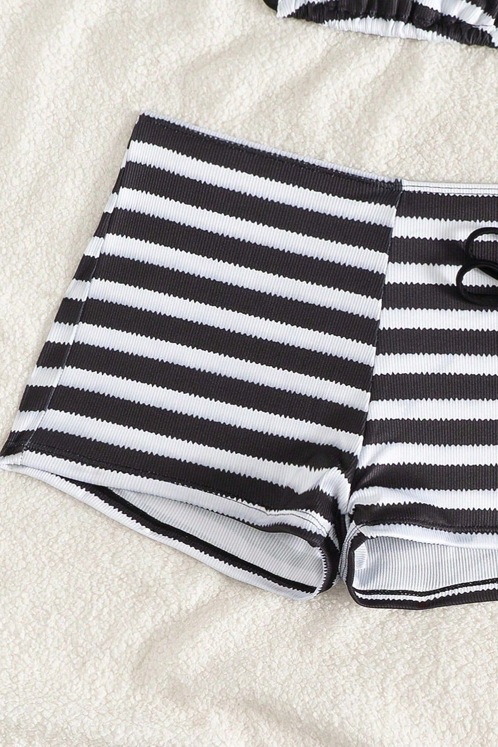 Striped Fitted Boy Short Three Piece Swim Set