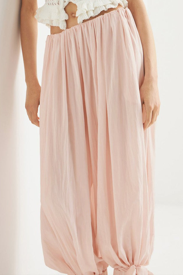 Elegant Loose Tie Harem Pants
