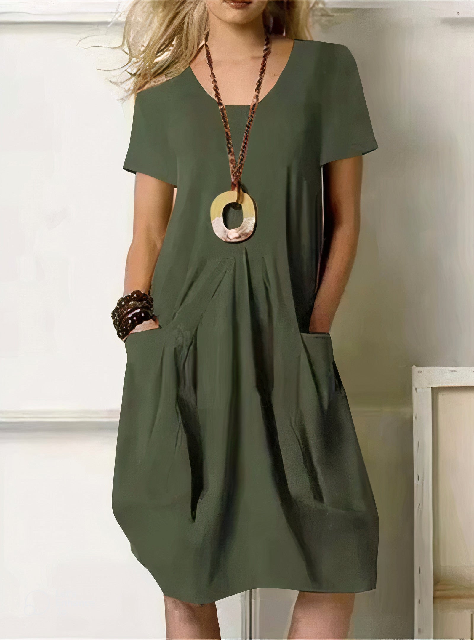 Harbor | Relaxed Pocket Midi Dress