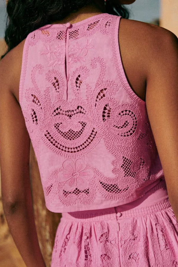 Misha | Pink Lace Set