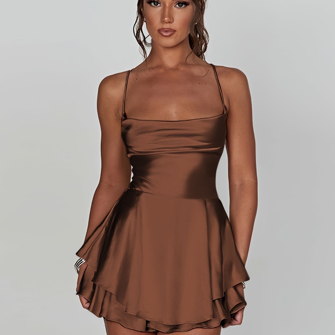 Ruched Fit and Flare Homecoming Dress
