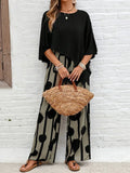Mila | Women’S Asymmetric Top And Printed Pant Set