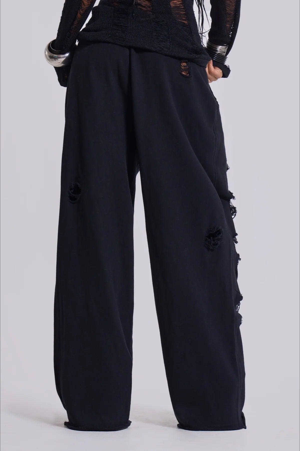Street Style Loose Ripped Pants