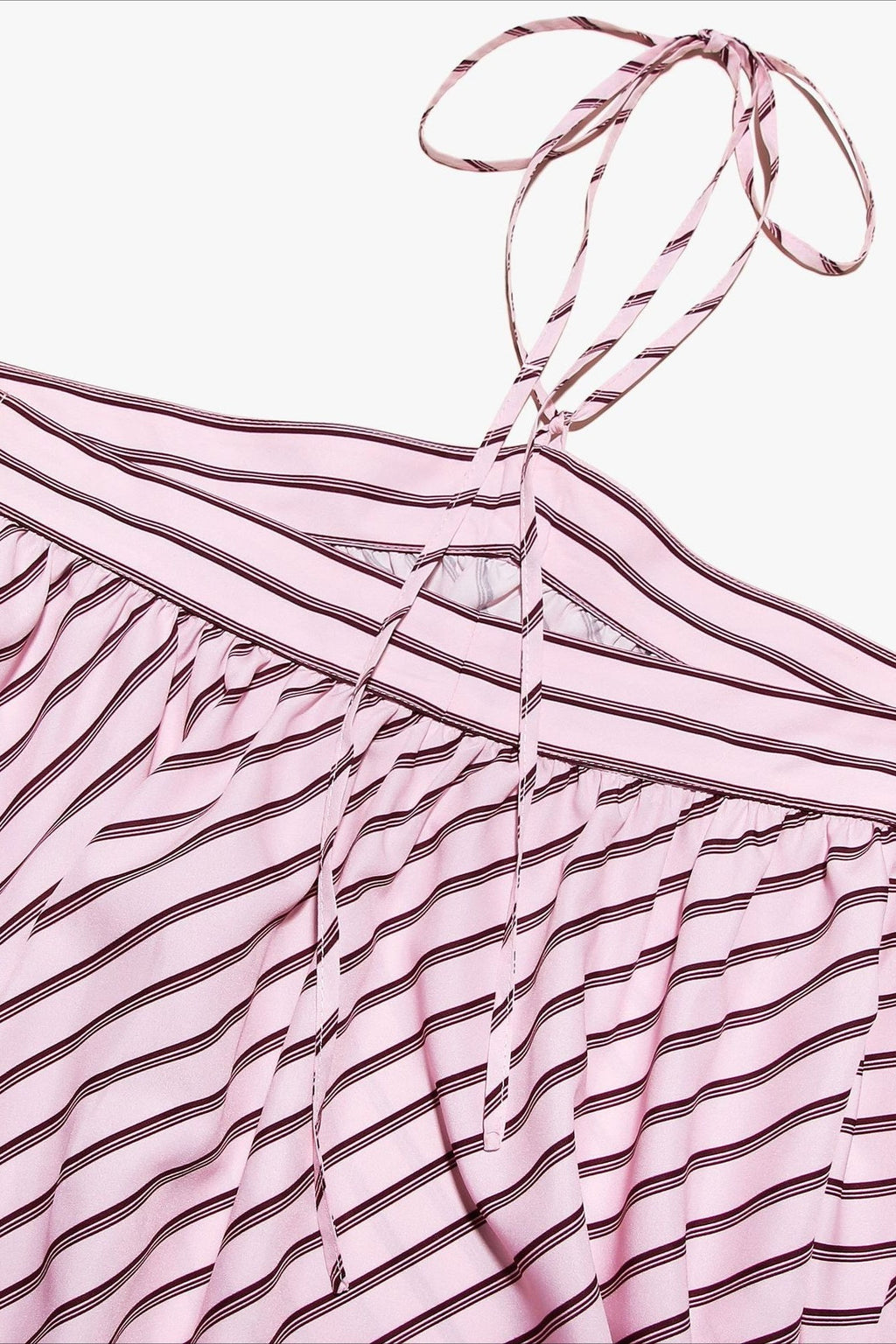 Elegant Striped Halter Mini Dress