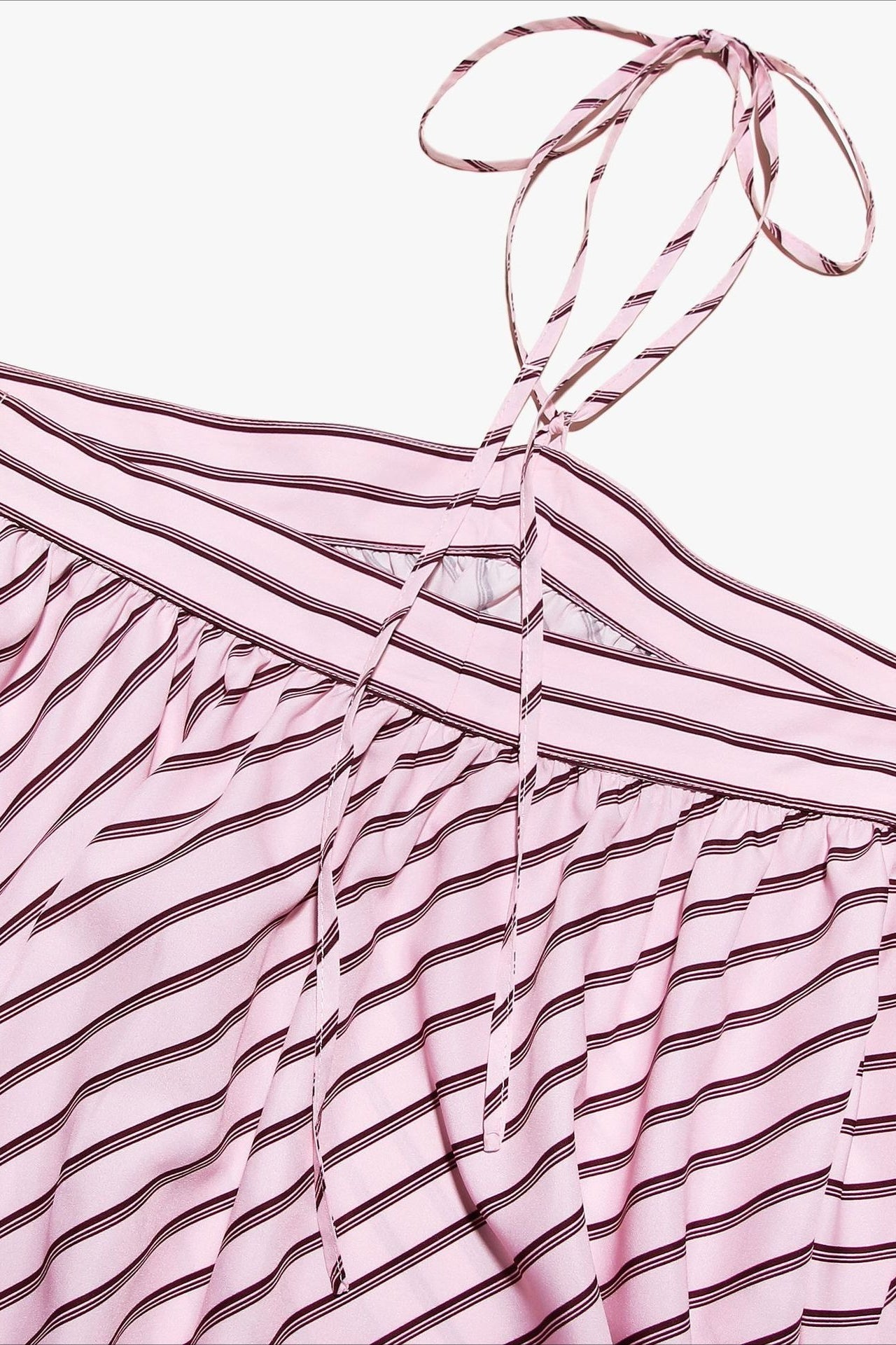 Elegant Striped Halter Mini Dress
