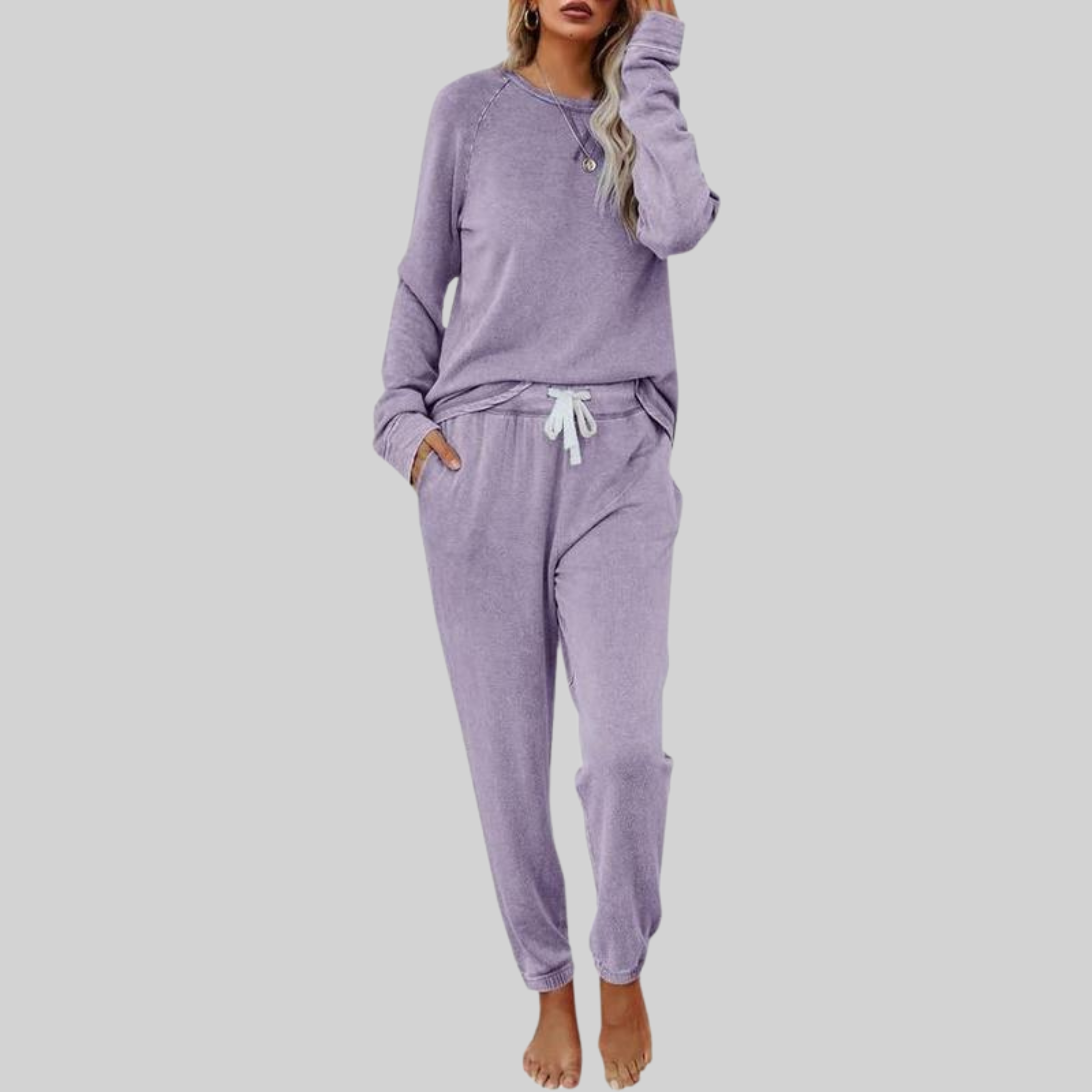 Long Sleeve Jogger Two Piece Set for Casual Style