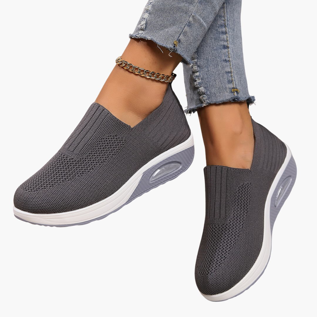 Knit Slip-On Air Cushion Platform Sneaker
