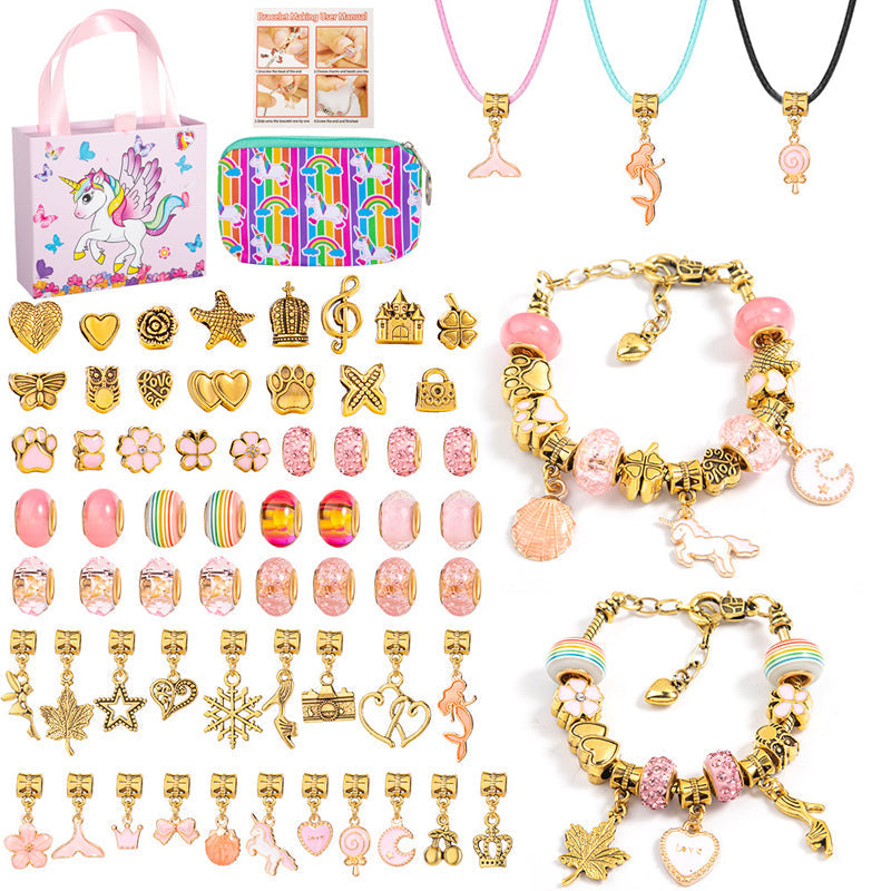 68pcs Charm Bracelet Making Kit for Girls